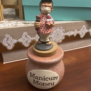 Manicure money saving jar in great shape